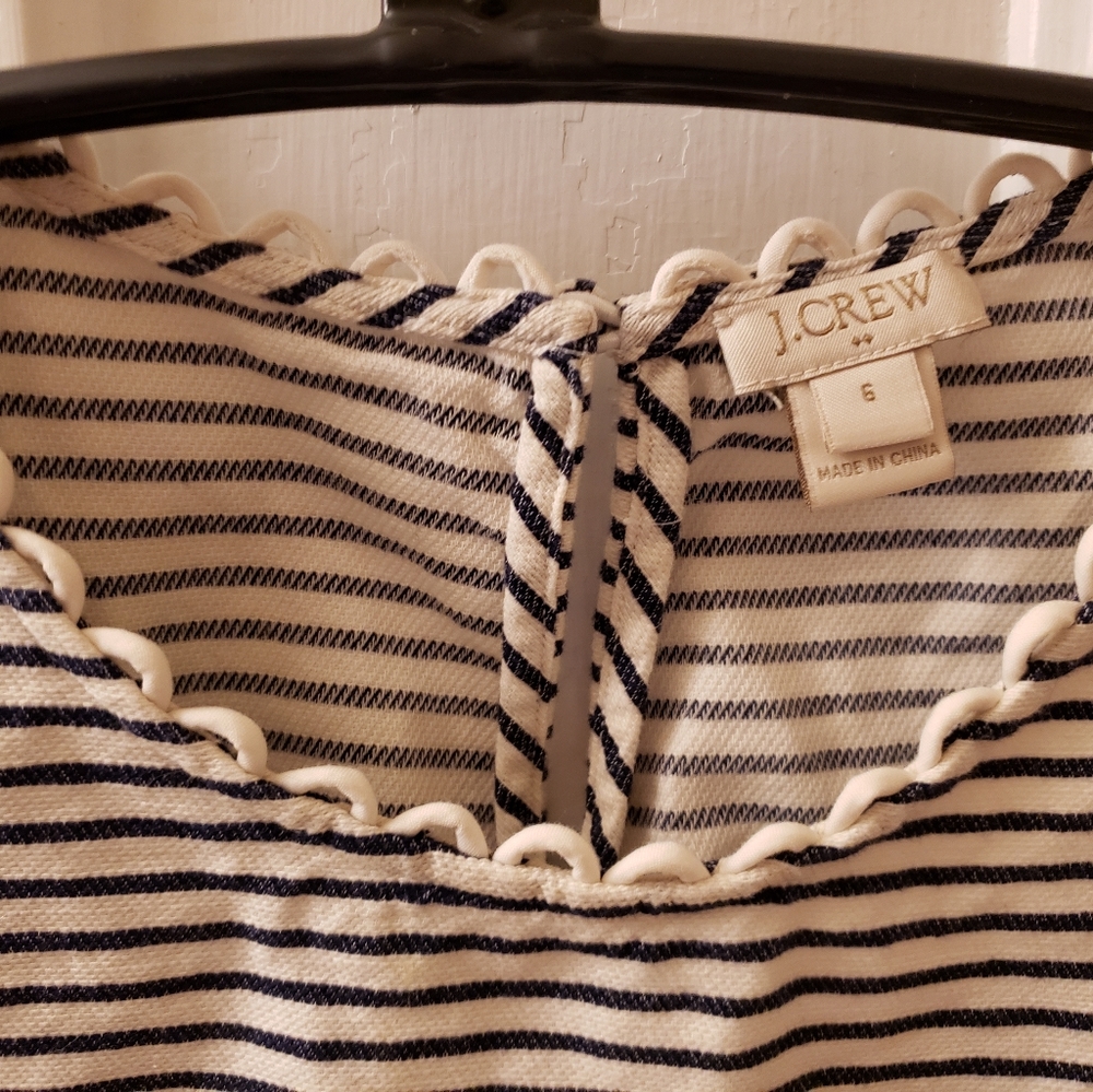 J. Crew pin striped sleeveless shirt